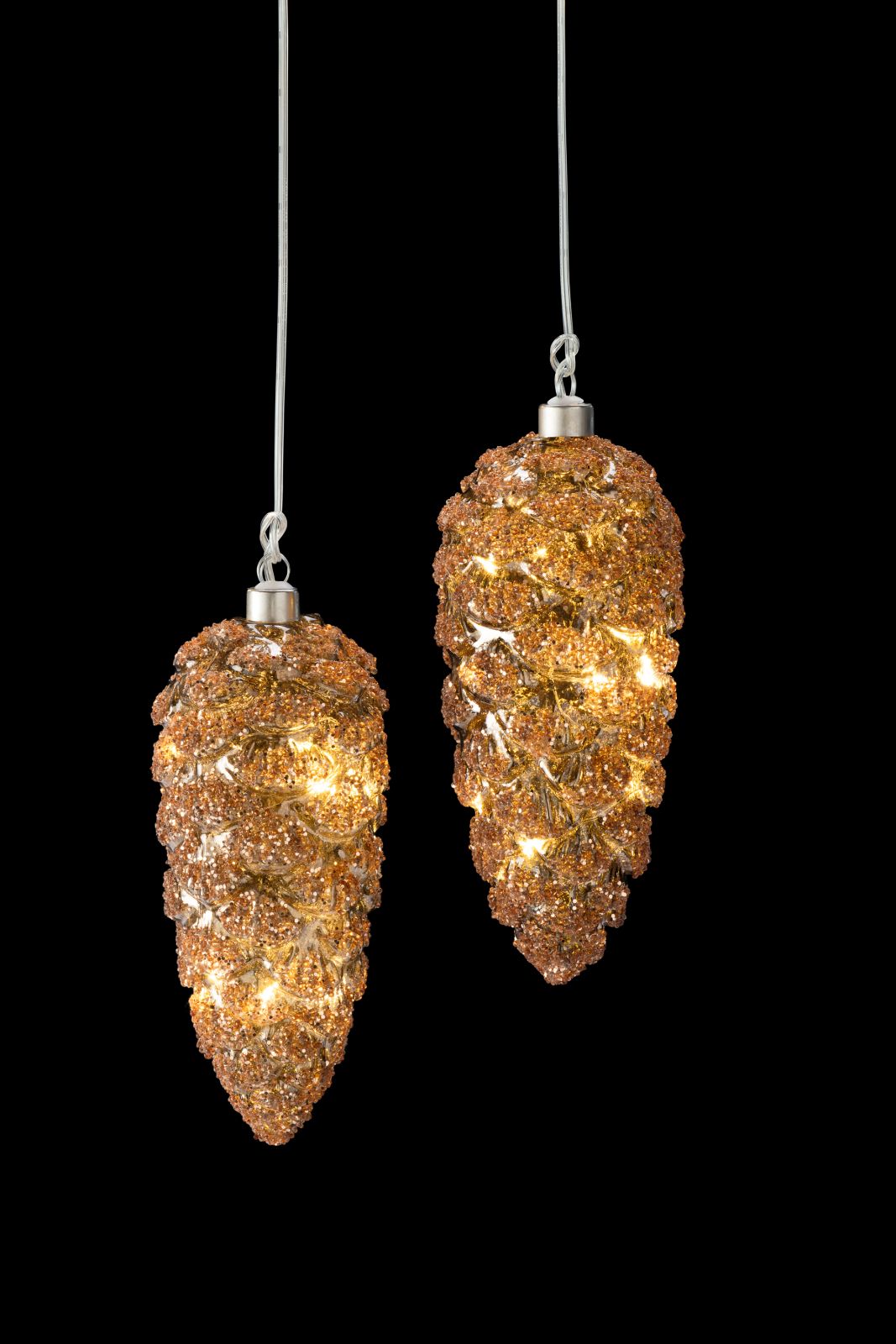 Glass Pinecone Set 2pcs.