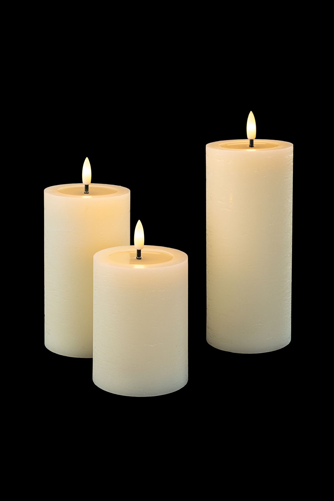 Flat Candle Set creme