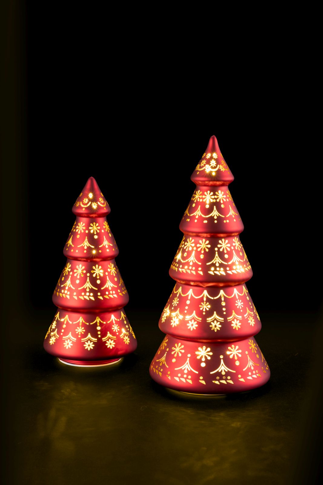 Glass Tree Set red 2pcs.